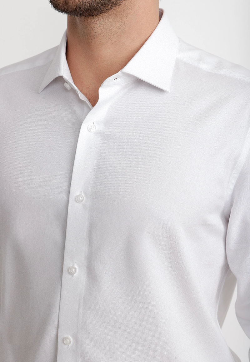 CAMISA HOMBRE FORMAL DOBBY CLASSIC B BLANCO - 3