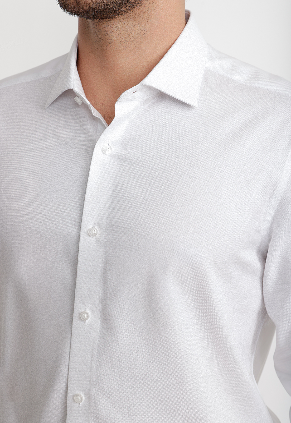 CAMISA HOMBRE FORMAL DOBBY CLASSIC B BLANCO - 3