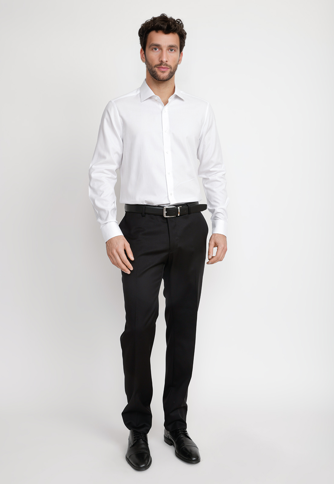 CAMISA HOMBRE FORMAL DOBBY CLASSIC B BLANCO - 4