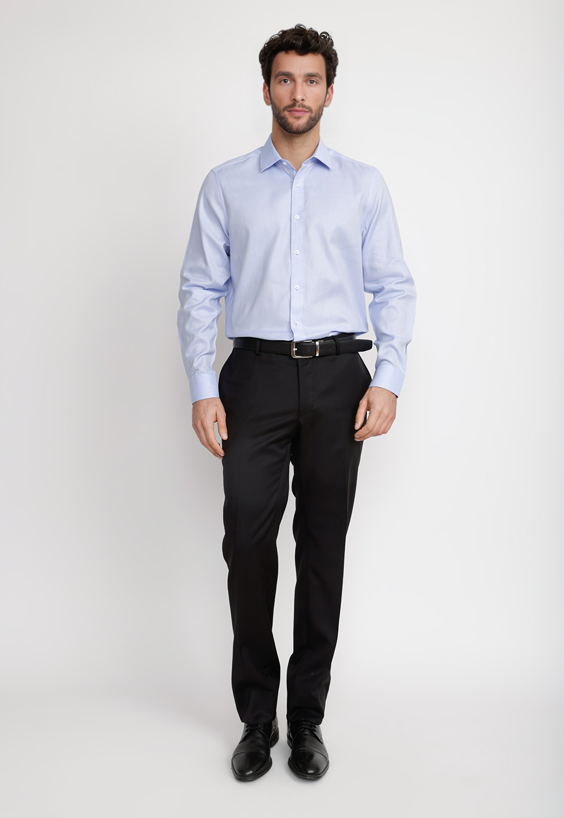 CAMISA HOMBRE FORMAL TWILL CLASSIC CELESTE - 4