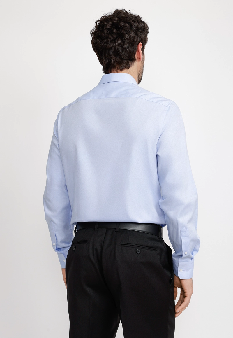 CAMISA HOMBRE FORMAL DOBBY CLASSIC B CELESTE - 2