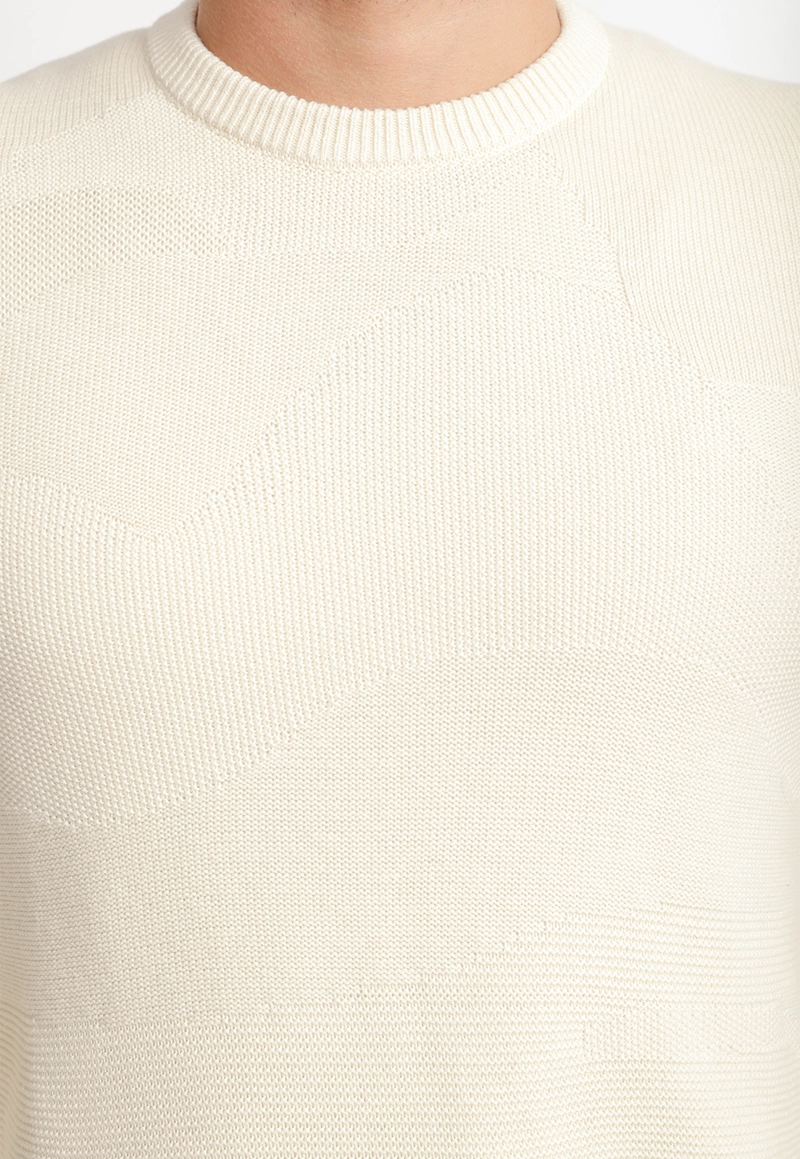 SWEATER HOMBRE CUELLO REDONDO BEIGE - 3