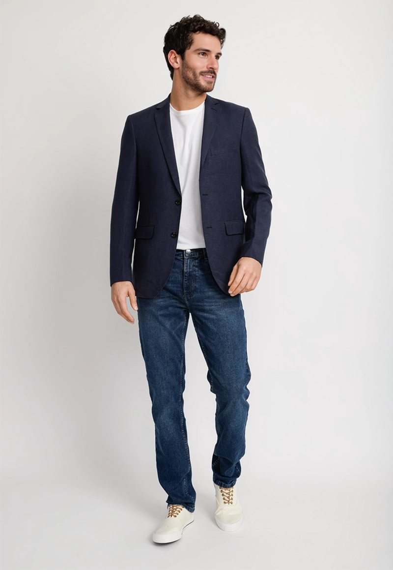 CHAQUETA HOMBRE LINO NAVY THE SARAH SLIM JACKET S25-26 - 4