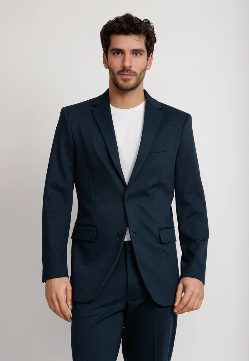 CHAQUETA FORMAL HOMBRE AZUL MEDIO - 1