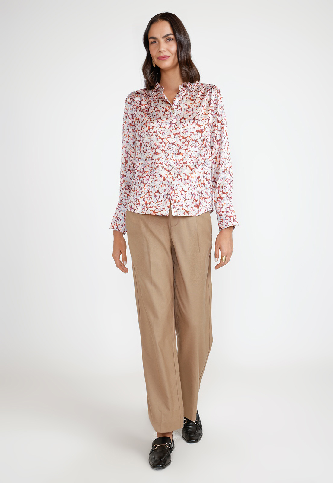 BLUSA MUJER ESTAMPADA NARANJO - 4