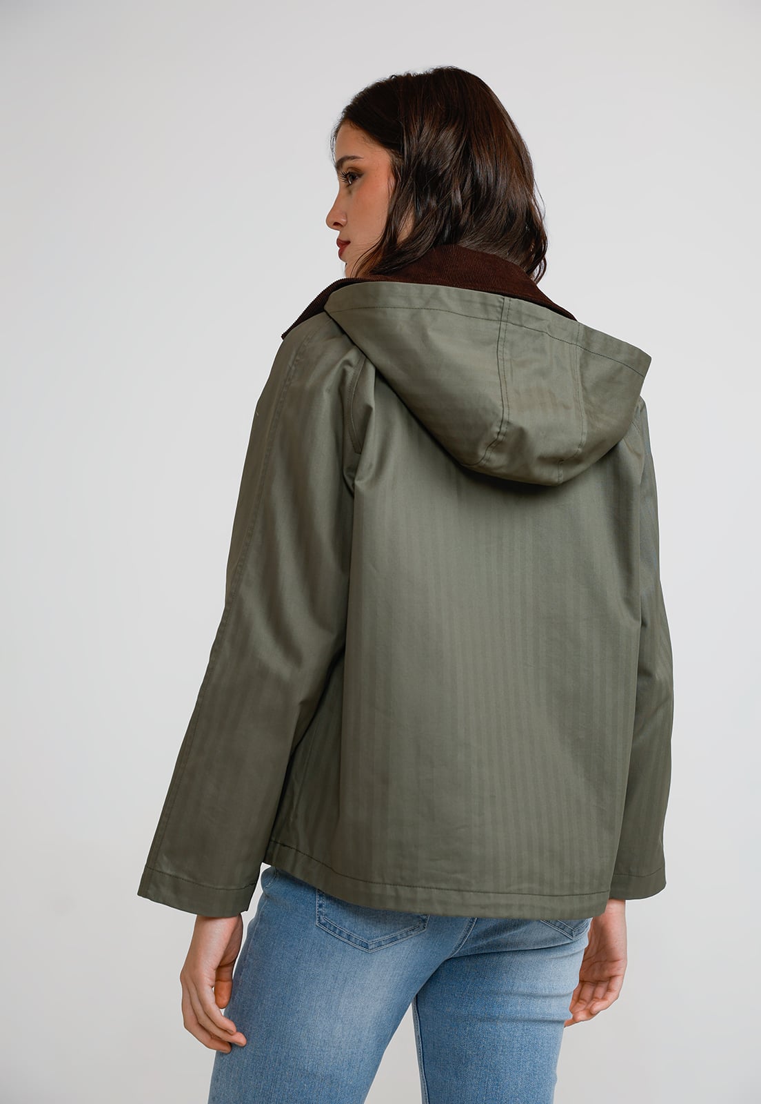 PARKA 3 EN 1 MUJER ALGODON Y POLIE STER OLIVA - 3