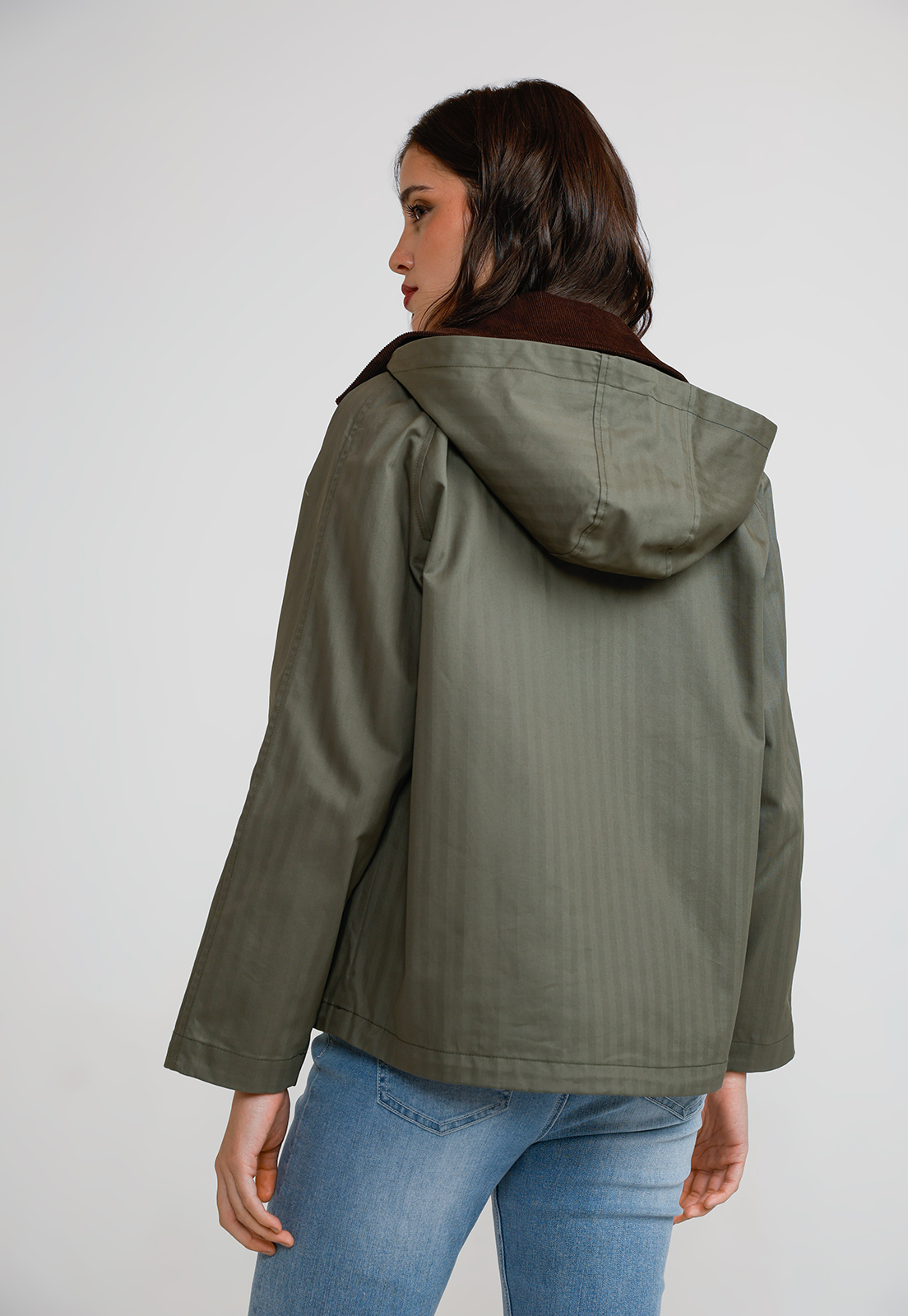 PARKA 3 EN 1 MUJER ALGODON Y POLIE STER OLIVA - 3