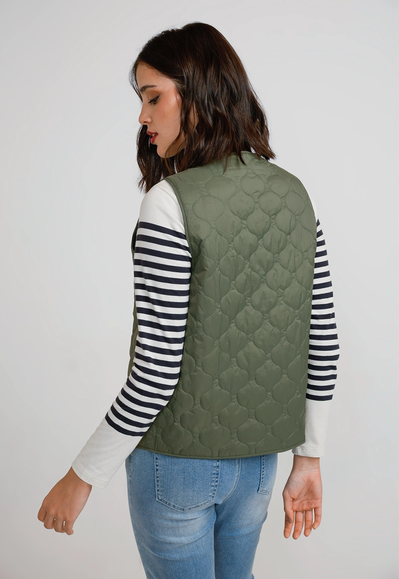 PARKA 3 EN 1 MUJER ALGODON Y POLIE STER OLIVA - 5