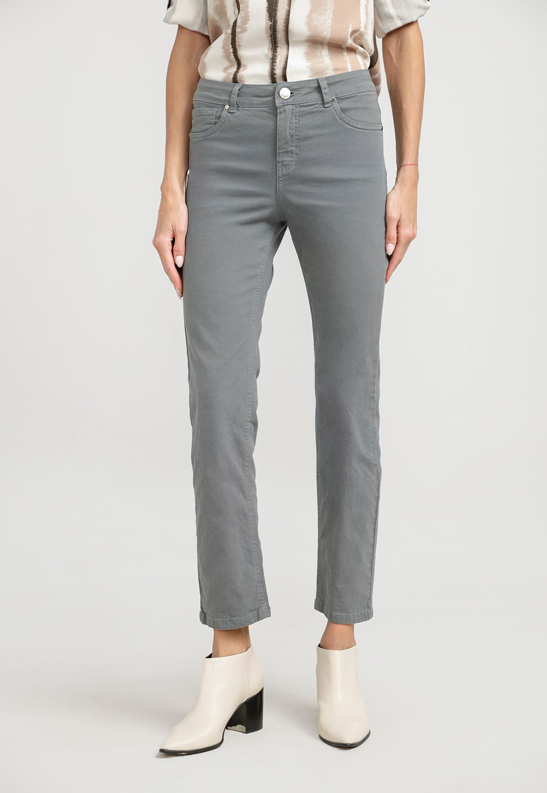 PANTALON MUJER PETRA ALGODON PERUANO OLIVA - 1