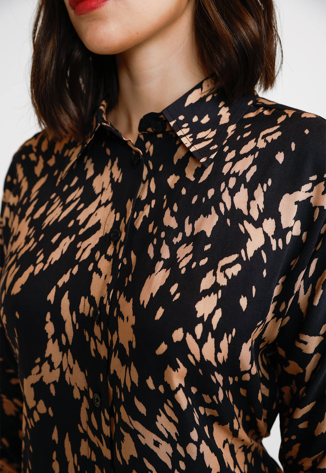 BLUSA MUJER VISCOSA ESTAMPADA NEGRO - 3