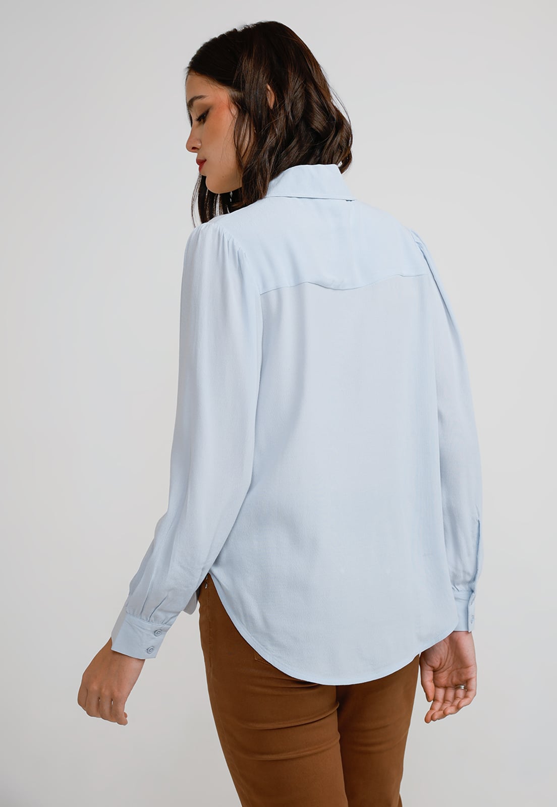 BLUSA MUJER VISCOSA CELESTE - 2