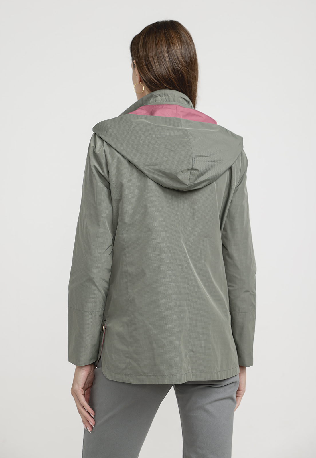 CHAQUETA MUJER EVA REVERSIBLE OLIVA - 3