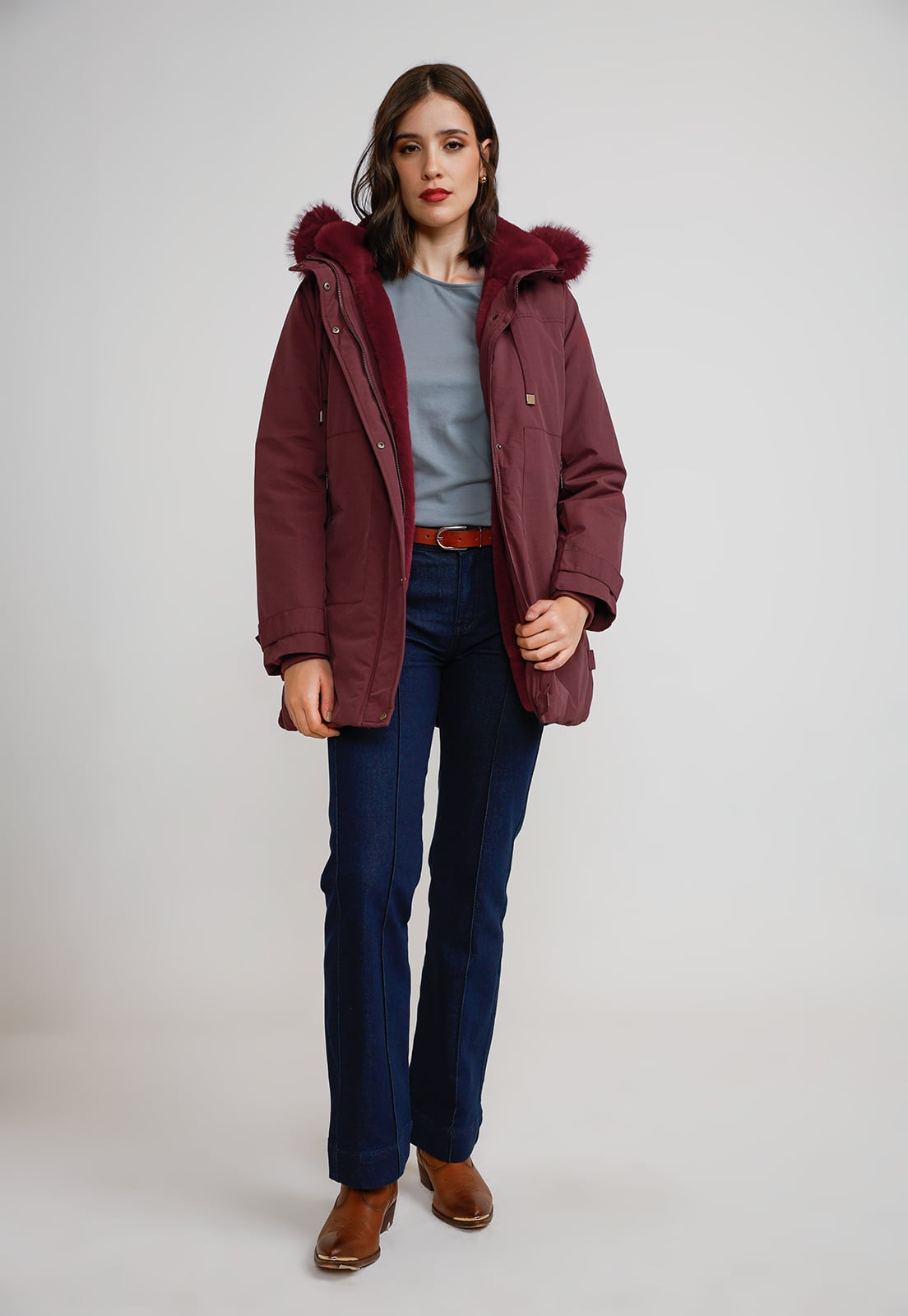PARKA GRUESA MUJER BURDEO - 8