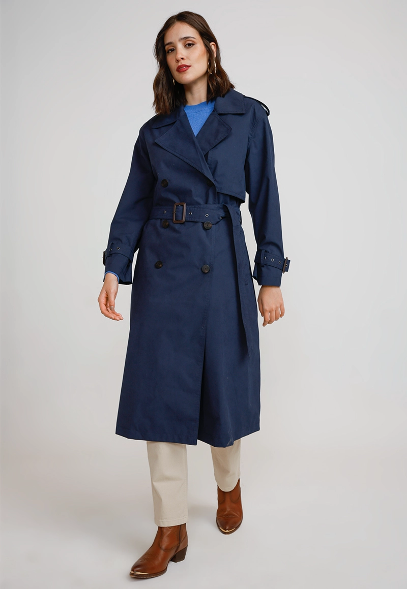 TRENCH IMPERMEABLE MUJER POLIE STER MARINO - 1