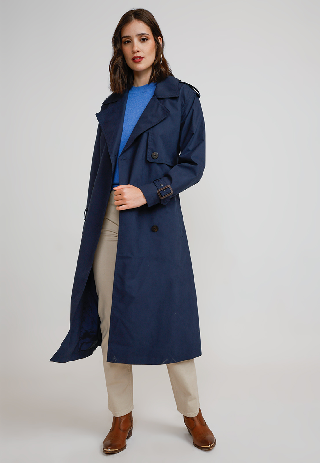 TRENCH IMPERMEABLE MUJER POLIE STER MARINO - 4