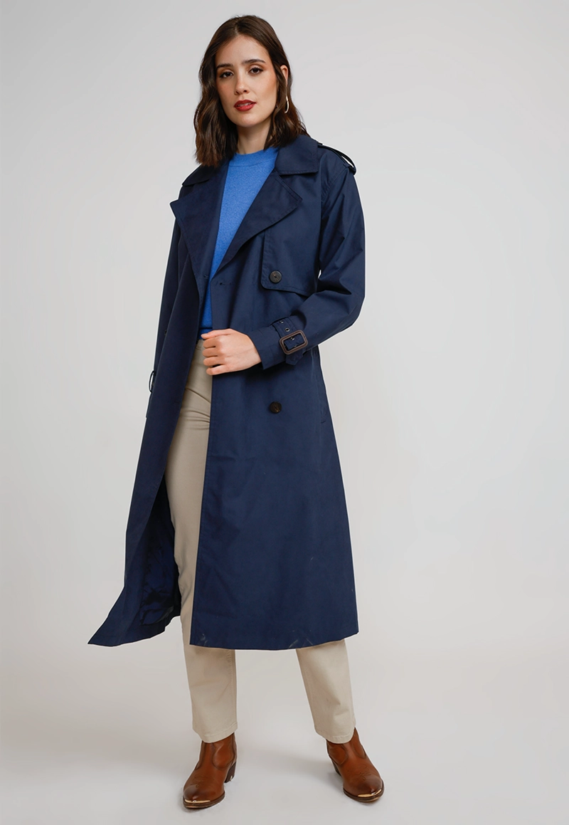 TRENCH IMPERMEABLE MUJER POLIE STER MARINO - 4