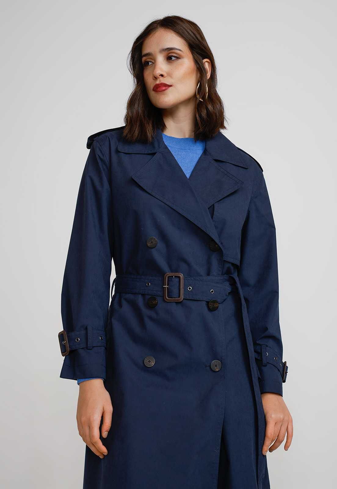 TRENCH IMPERMEABLE MUJER POLIE STER MARINO - 5