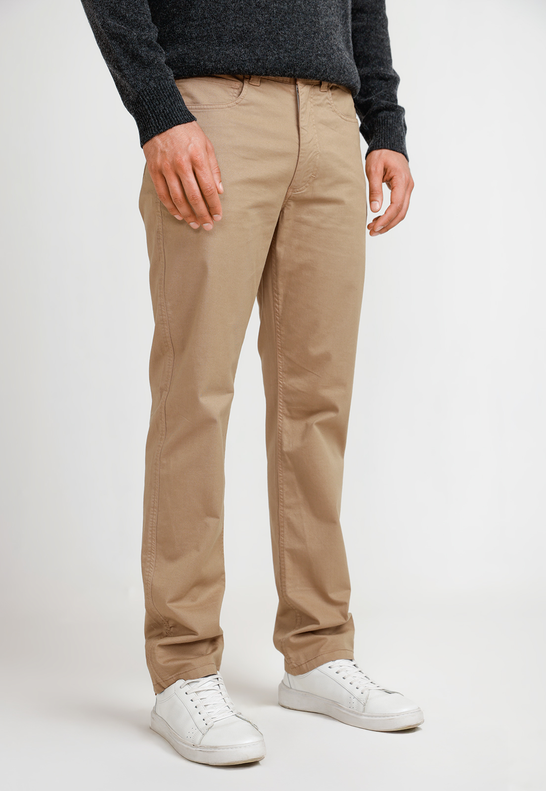 PANTALON HOMBRE ALGODON VILAS KHAKI - 1
