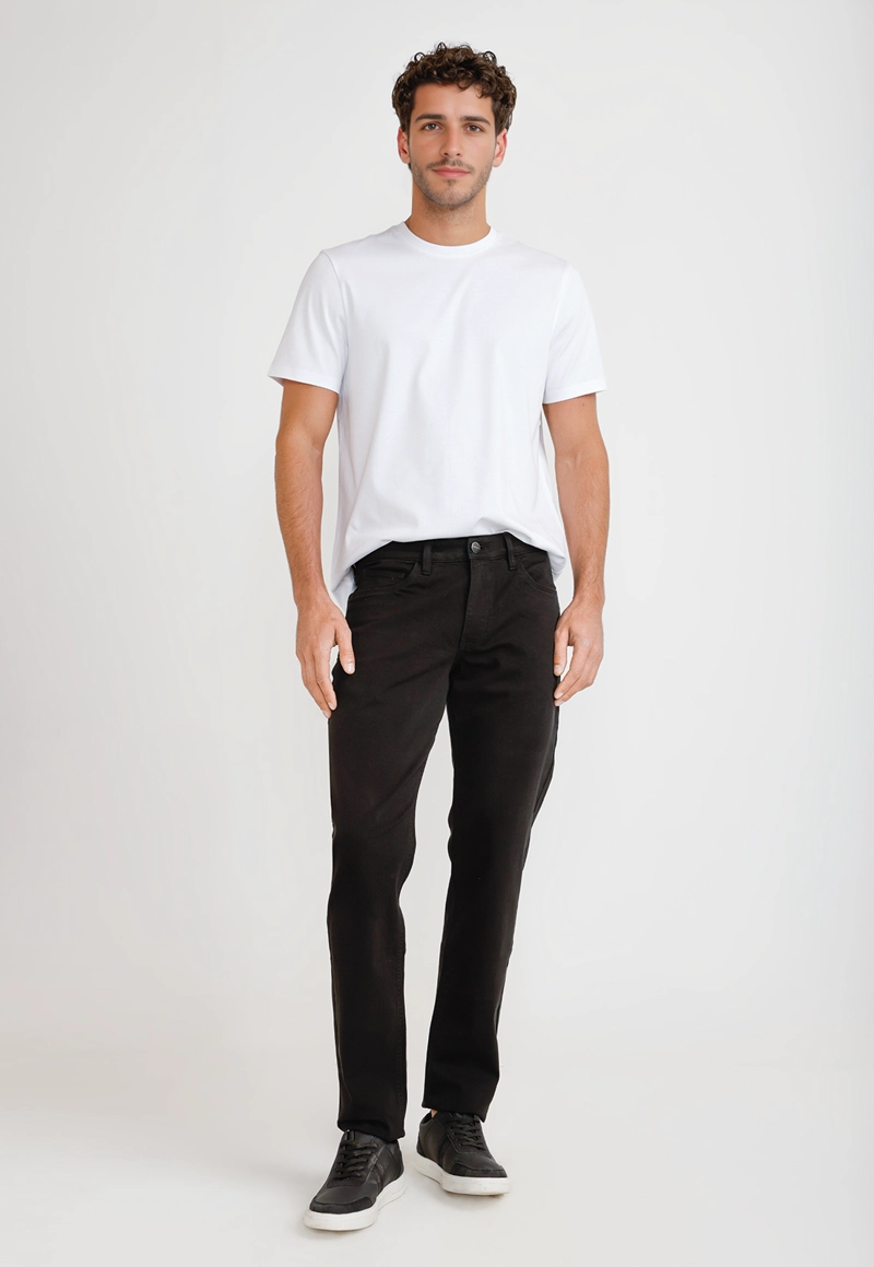 PANTALON HOMBRE CASUAL 5 BOLSILLOS NEGRO - 4