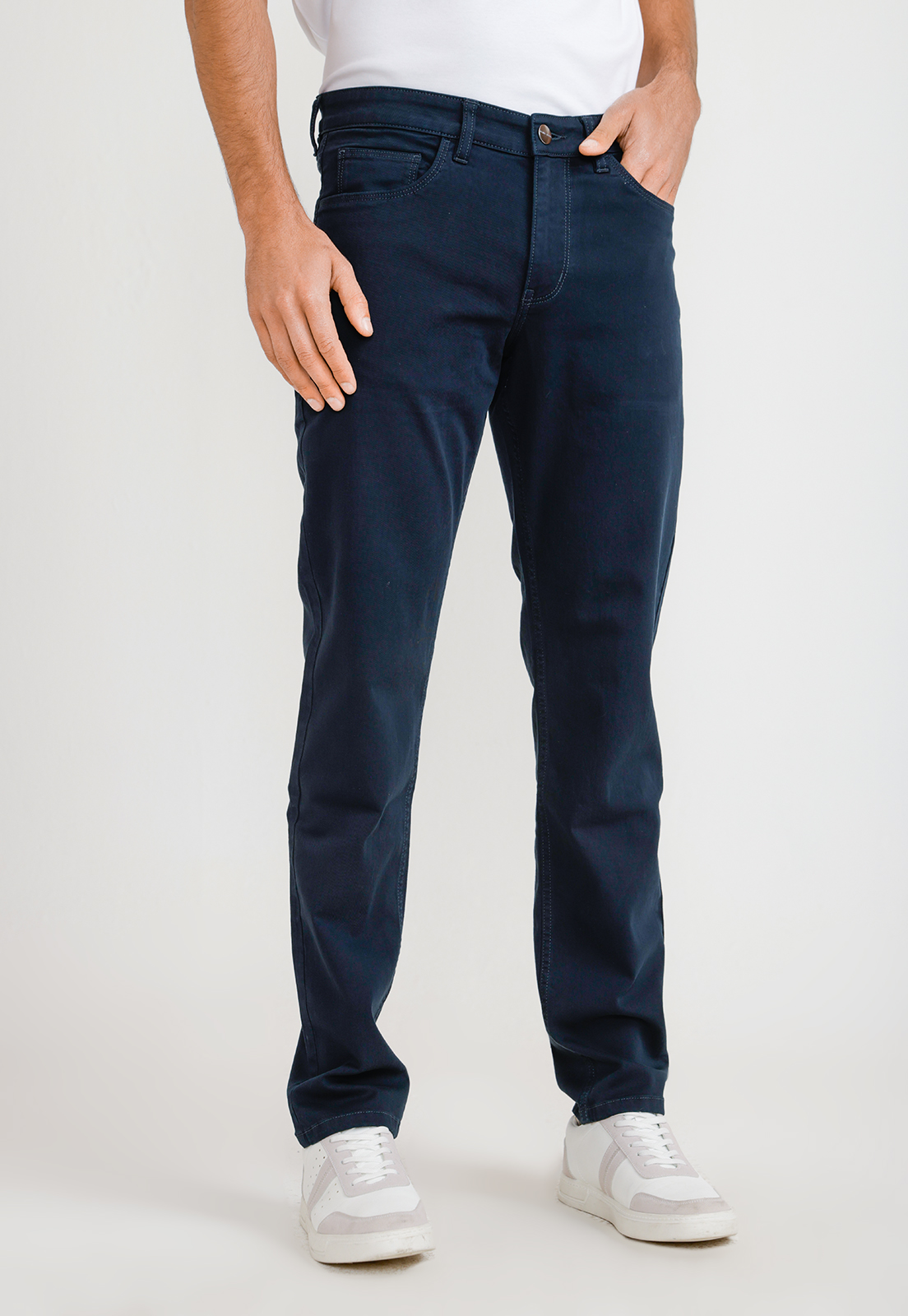 PANTALON HOMBRE CASUAL 5 BOLSILLOS NAVY - 1