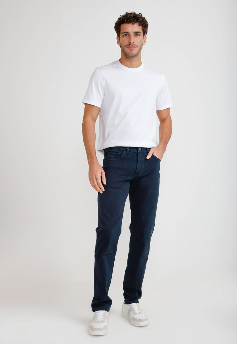 PANTALON HOMBRE CASUAL 5 BOLSILLOS NAVY - 4