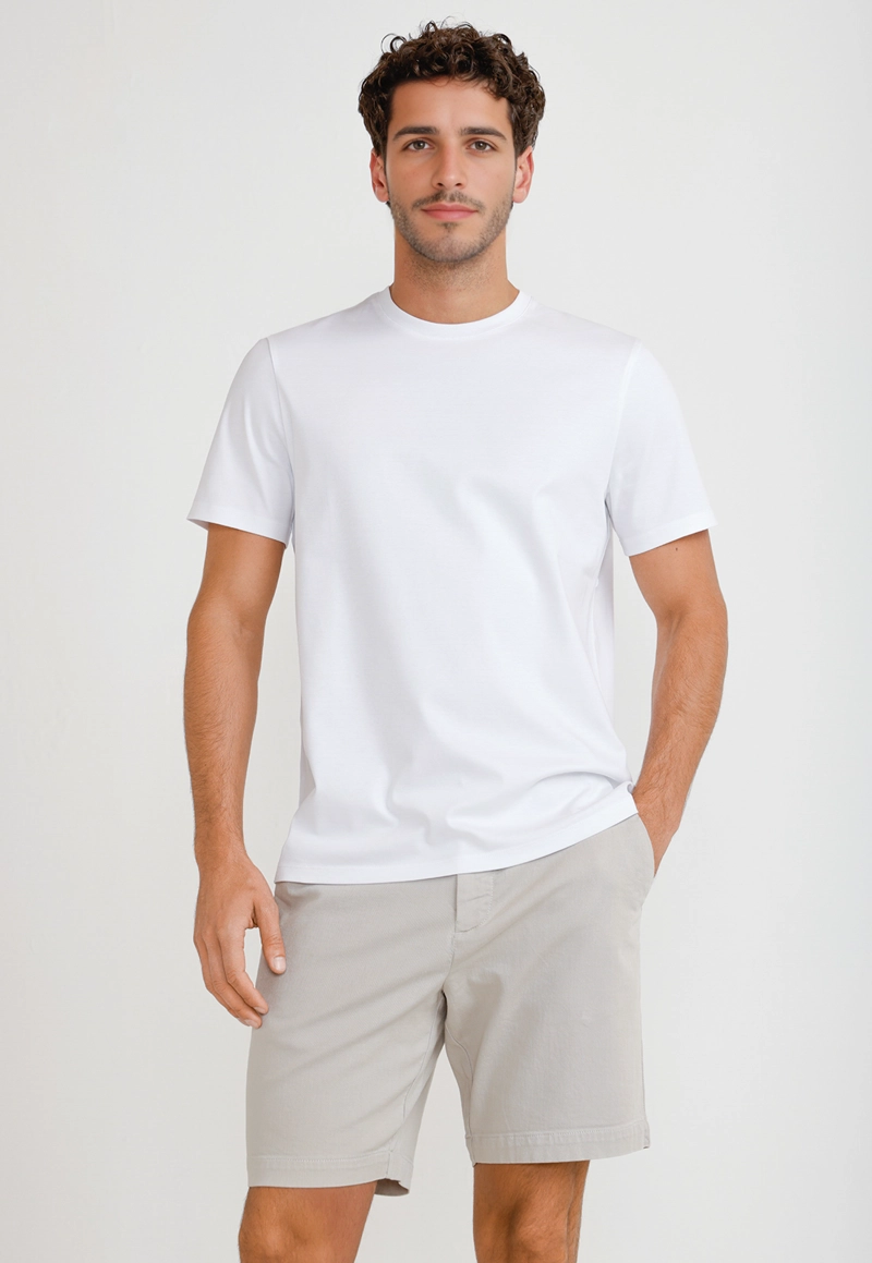 POLERA HOMBRE MANGA CORTA BLANCO - 1