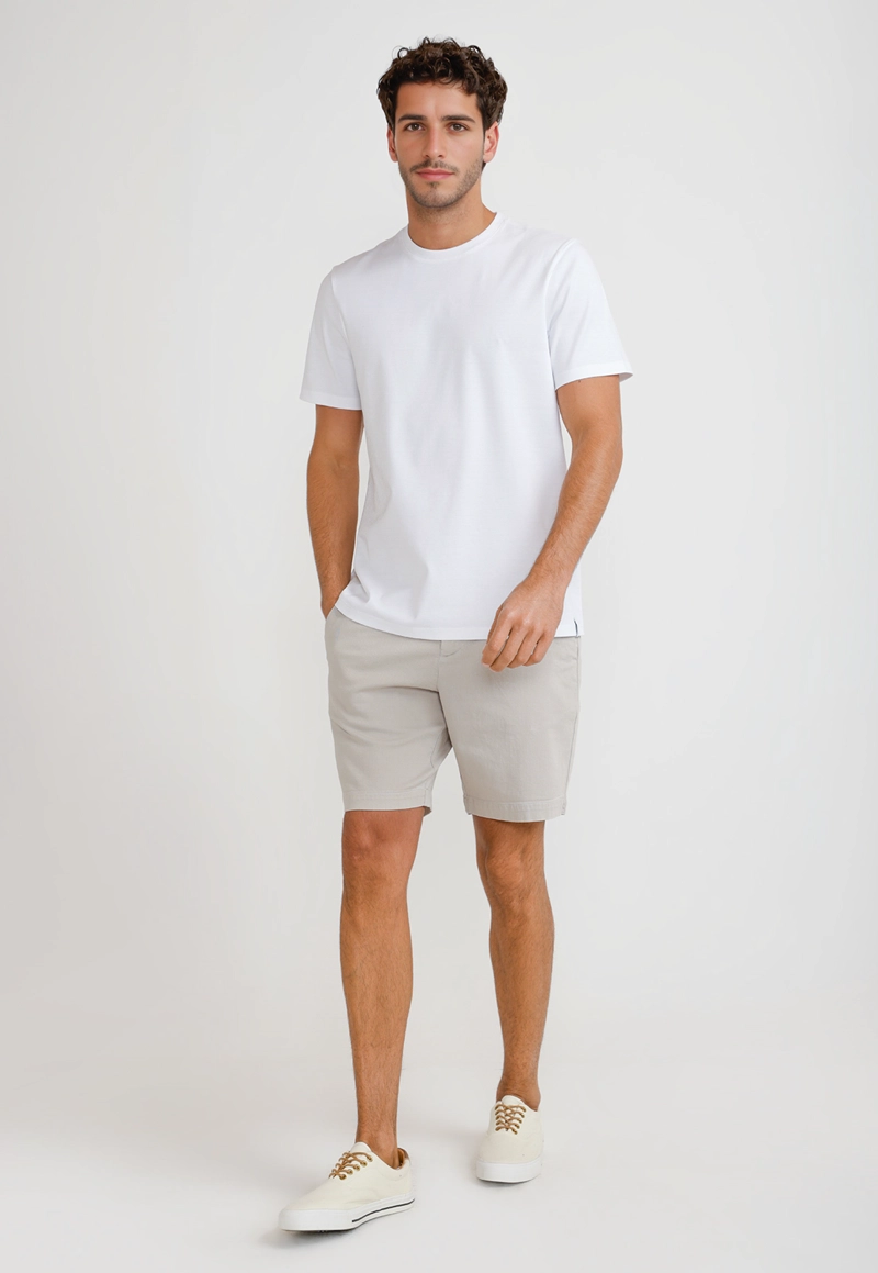 POLERA HOMBRE MANGA CORTA BLANCO - 4