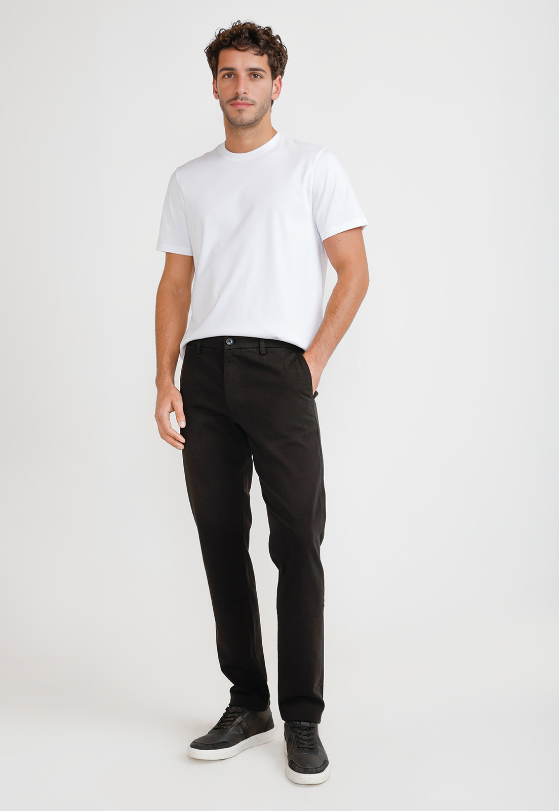 PANTALON HOMBRE CHINO NEGRO - 4
