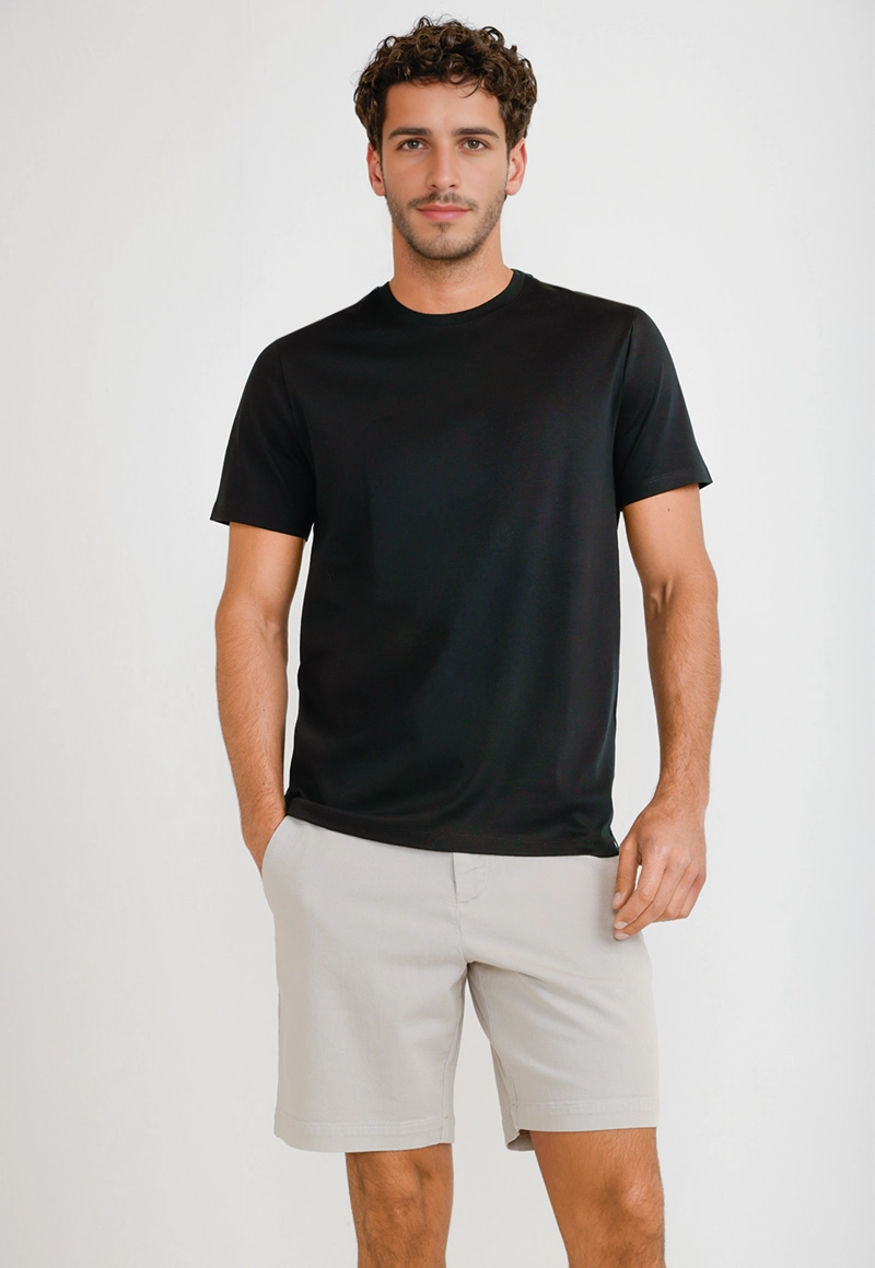 POLERA HOMBRE MANGA CORTA NEGRO - 1