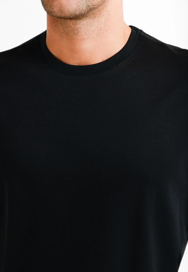 POLERA HOMBRE MANGA CORTA NEGRO - 3