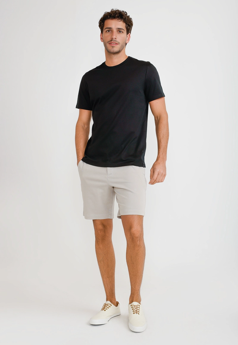 POLERA HOMBRE MANGA CORTA NEGRO - 4