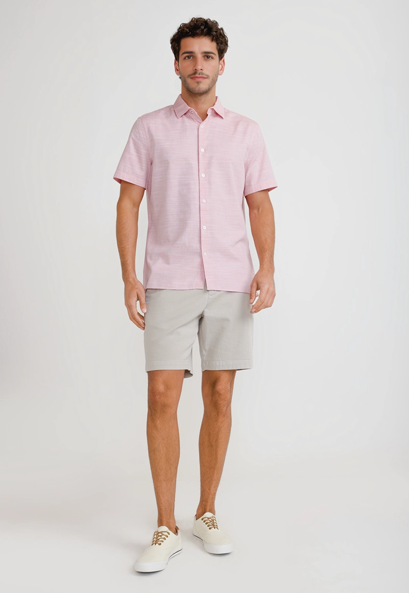 CAMISA HOMBRE MANGA CORTA ALGODON CORAL - 4