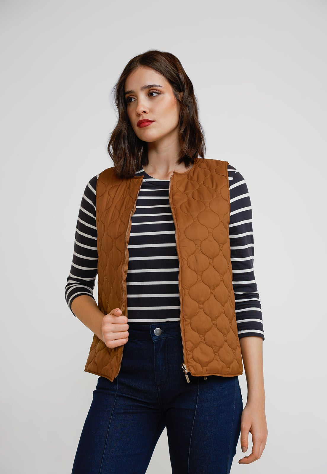 PARKA 3 EN 1 MUJER ALGODON Y POLIE STER CAMEL - 2