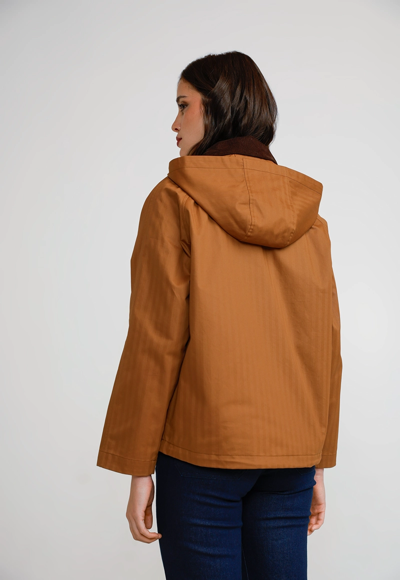 PARKA 3 EN 1 MUJER ALGODON Y POLIE STER CAMEL - 4