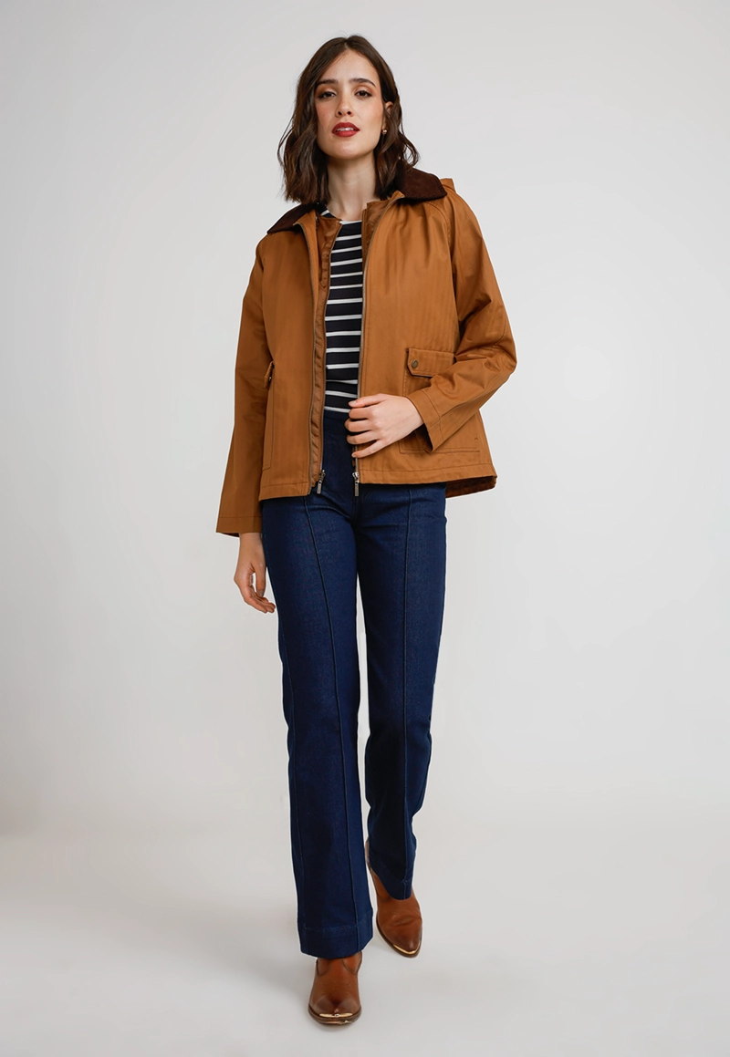 PARKA 3 EN 1 MUJER ALGODON Y POLIE STER CAMEL - 8