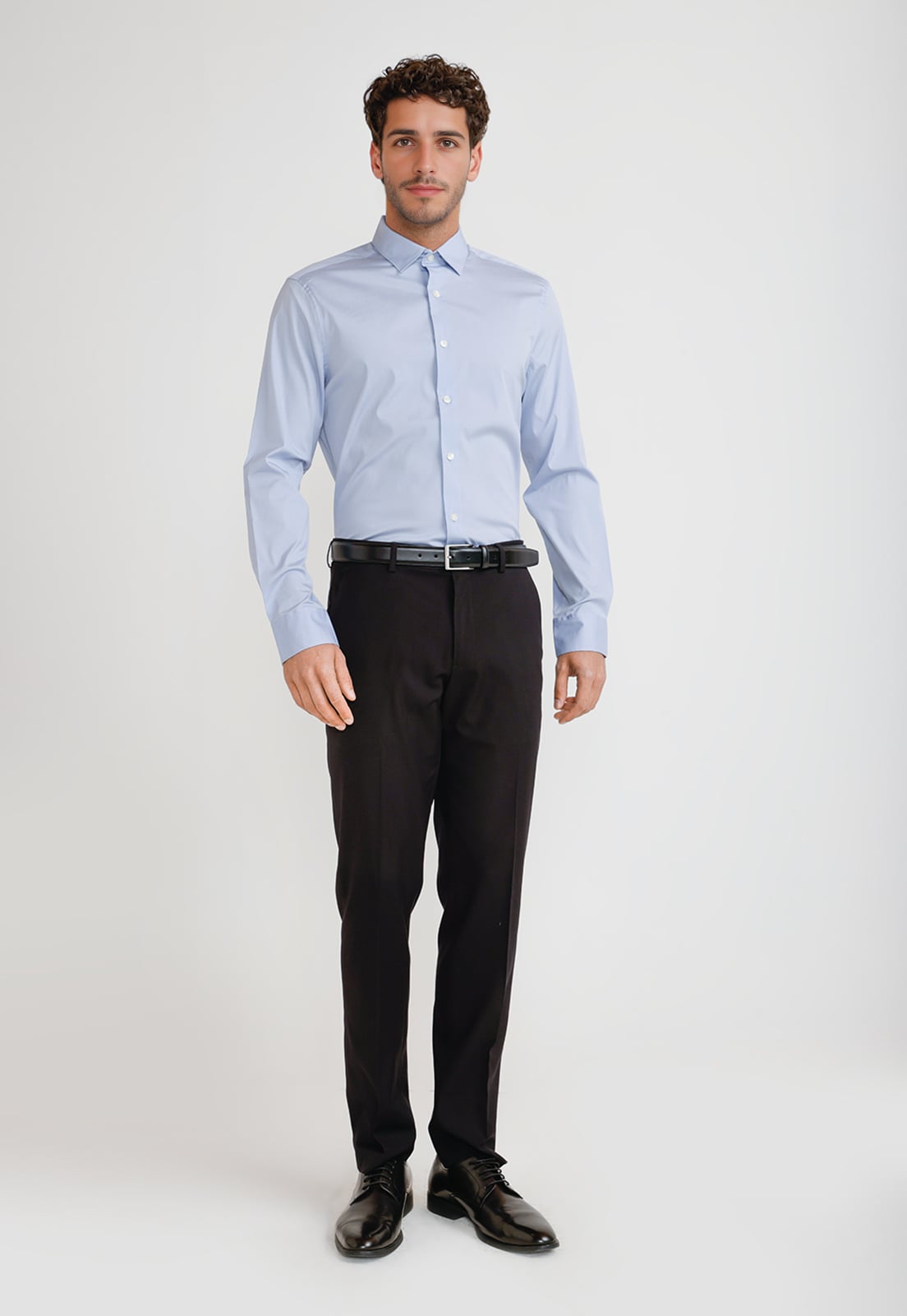 CAMISA HOMBRE SMART CELESTE MEDIO - 4