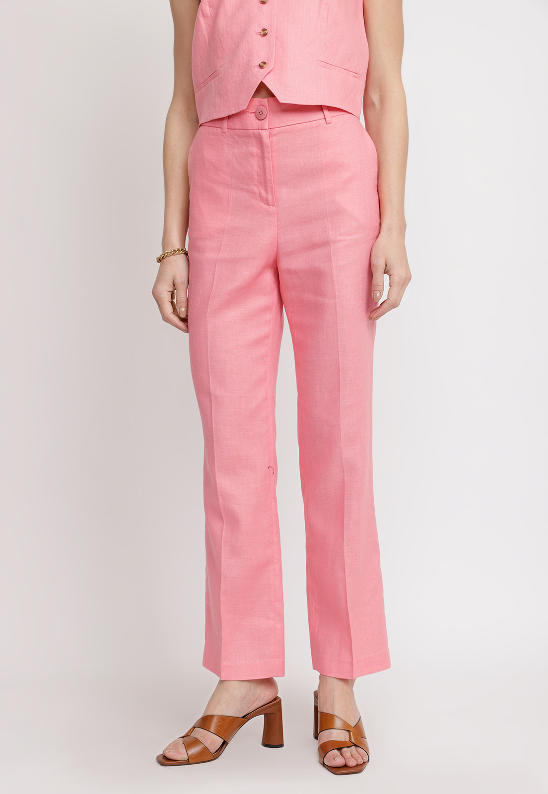 PANTALON MUJER SAVANAH LINO MAGENTA - 1