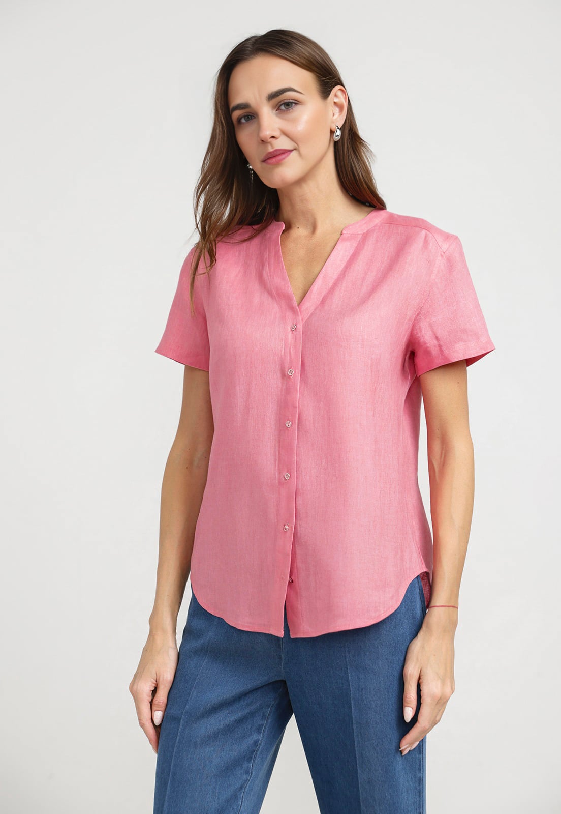 BLUSA MUJER KEIKO LINO MAGENTA - 1
