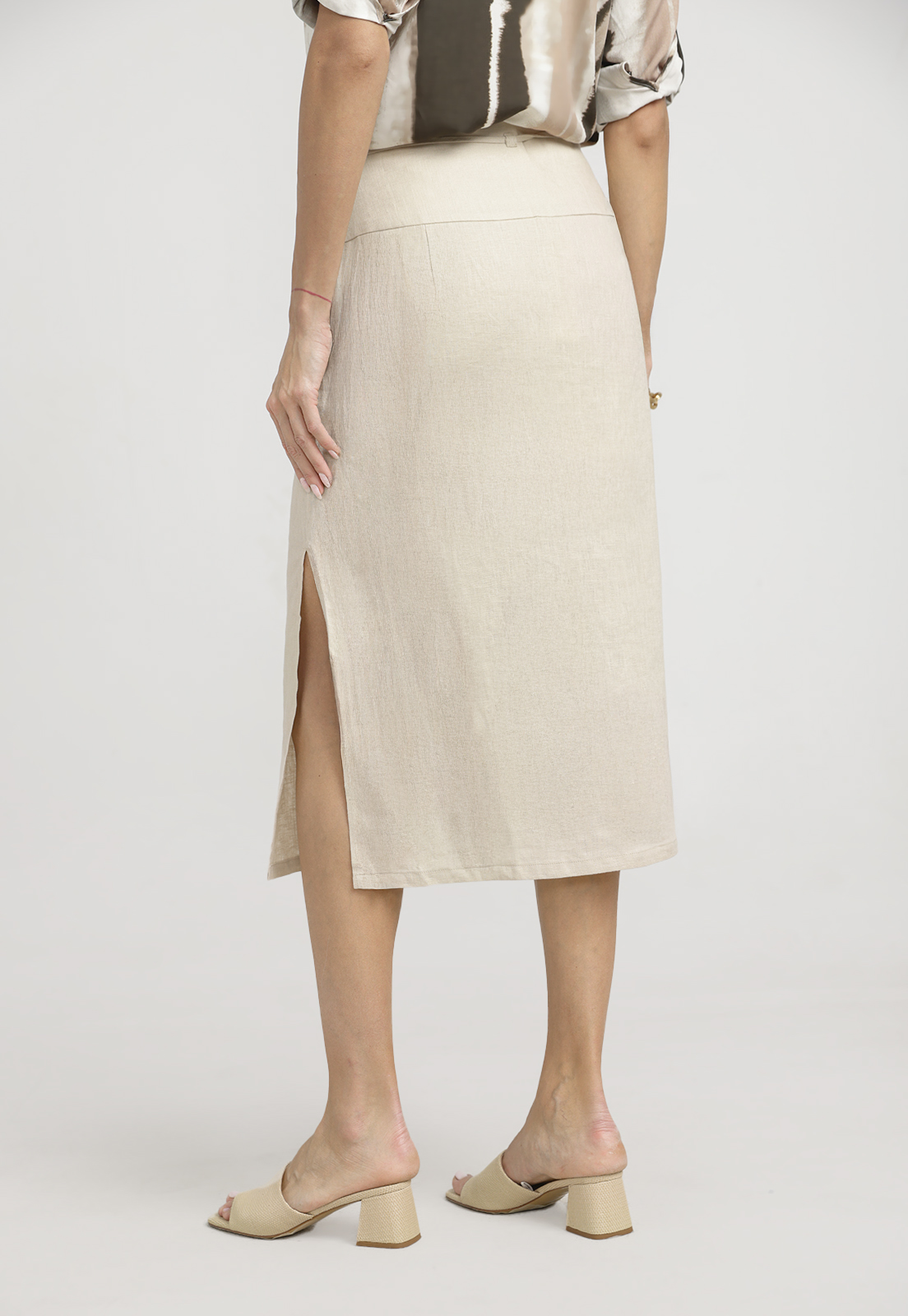FALDA MUJER ANDREA LINO BEIGE - 2