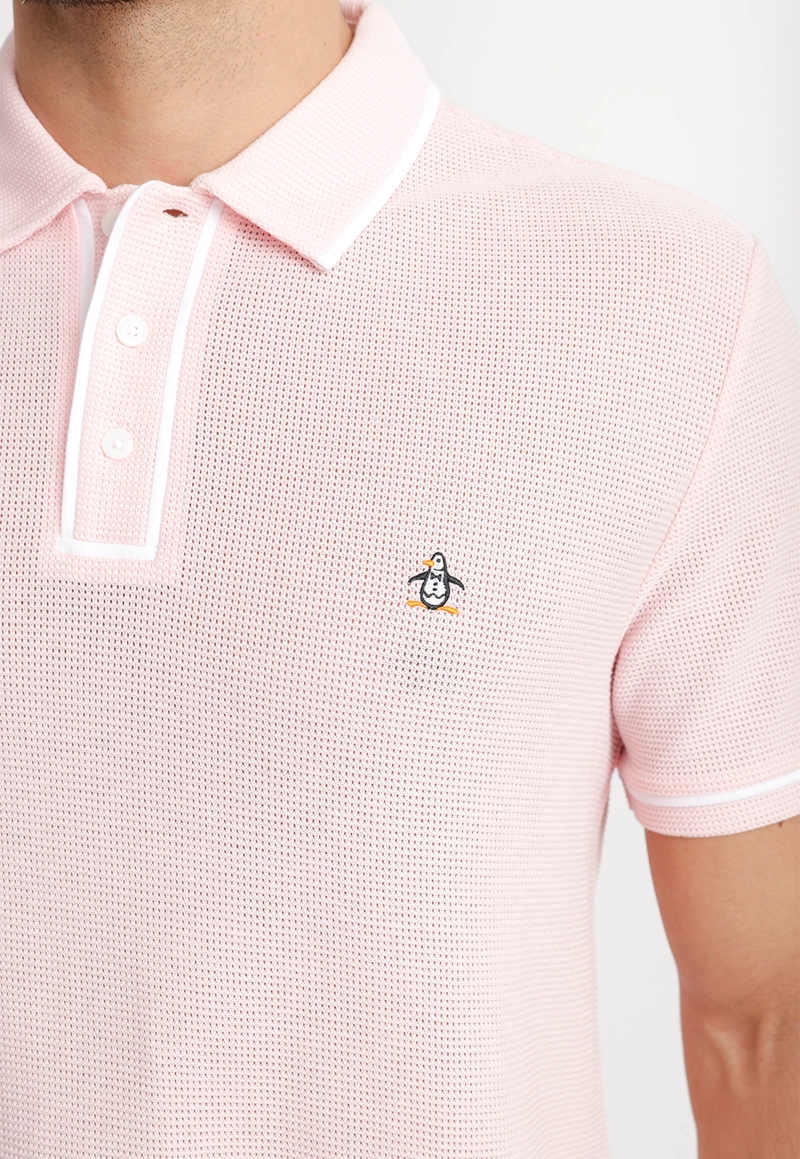 POLERA HOMBRE POLO MANGA CORTA ROSADO - 3