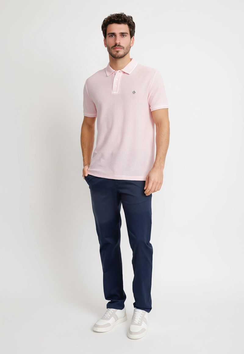 POLERA HOMBRE POLO MANGA CORTA ROSADO - 4