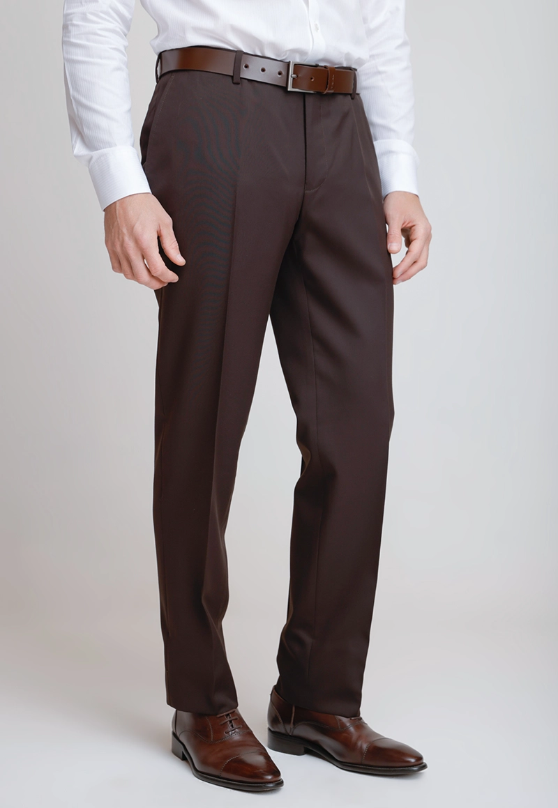 PANTALON FORMAL HOMBRE REGULAR FIT EXECUTIVE  CAFE - 1