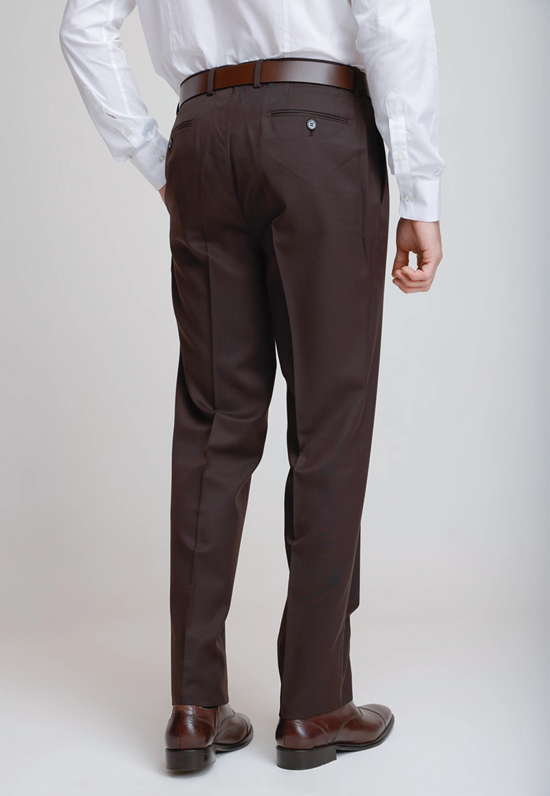 PANTALON FORMAL HOMBRE REGULAR FIT EXECUTIVE  CAFE - 2