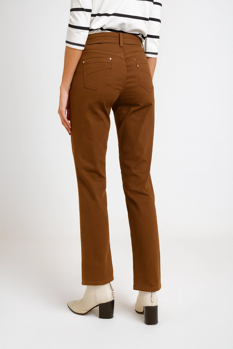 PANTALON DE MUJER MODELO ELY 24 COLOR CAFE - 2