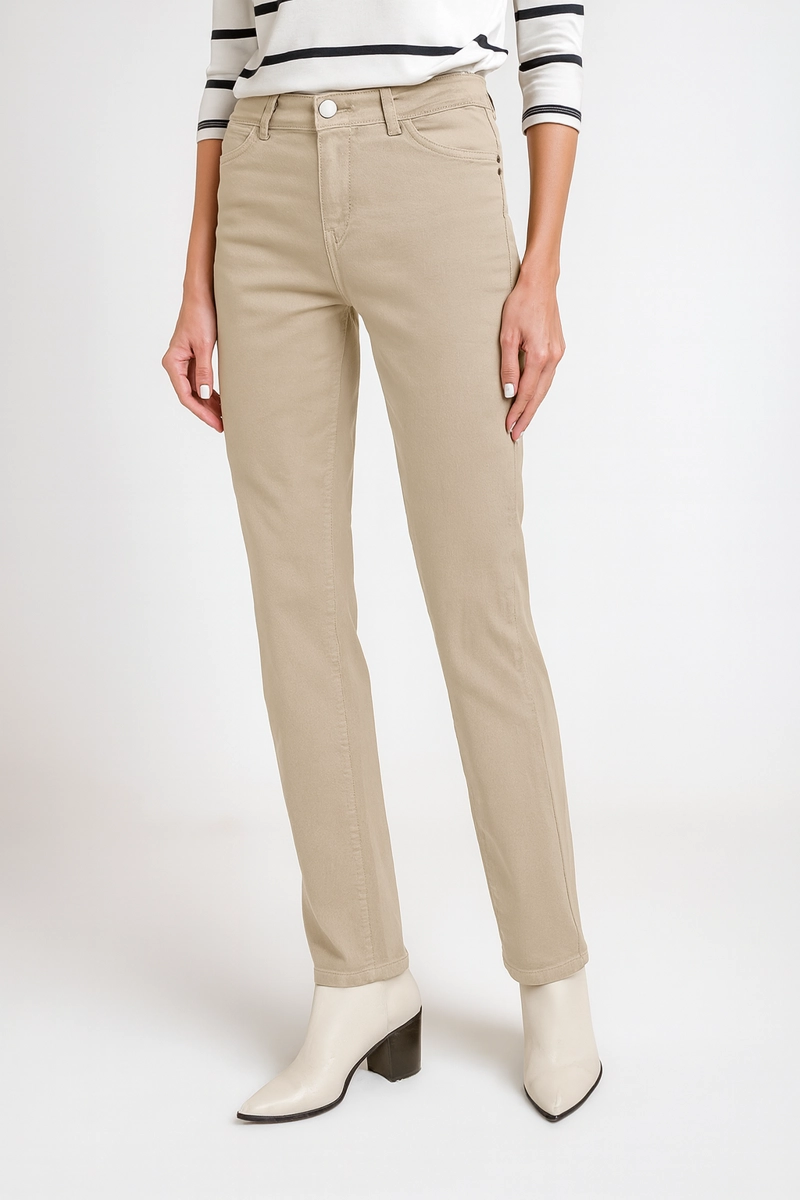 PANTALON DE MUJER MODELO ELY 24 COLOR ARENA - 1