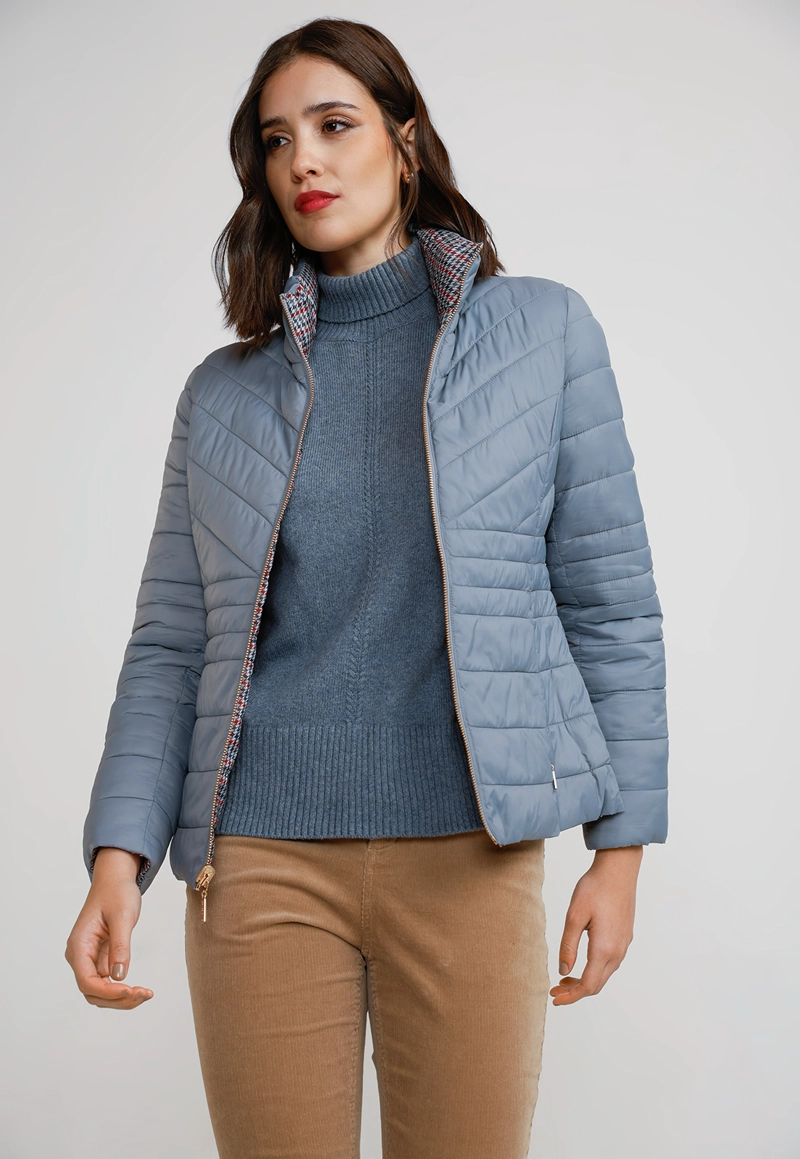 PARKA REVERSIBLE MUJER POLIE STER DUSTY BLUE - 2