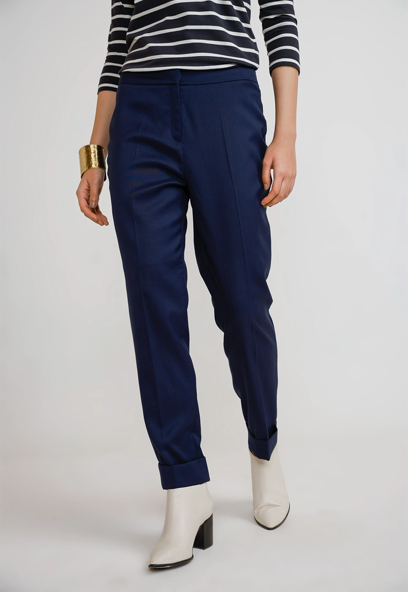 PANTALON MUJER LANA AZUL - 1