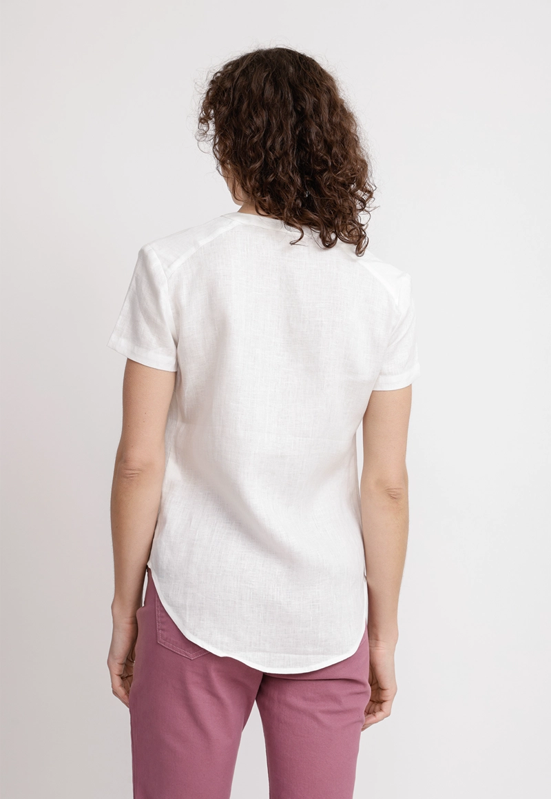 BLUSA MUJER KEIKO LINO BLANCO - 2