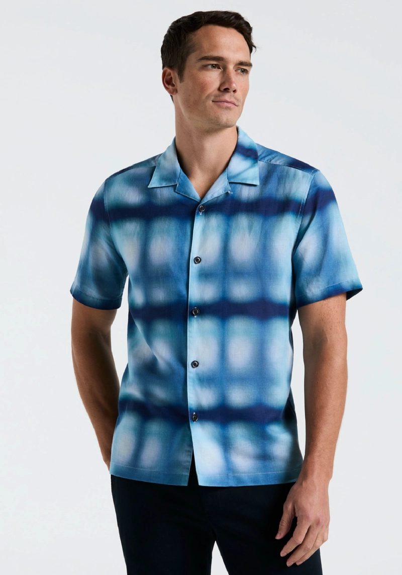 CAMISA HOMBRE LINO MANGA CORTA DENIM - 1