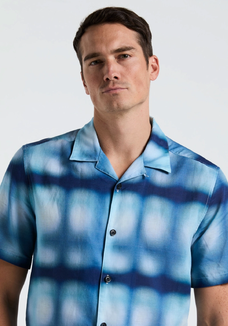 CAMISA HOMBRE LINO MANGA CORTA DENIM - 3